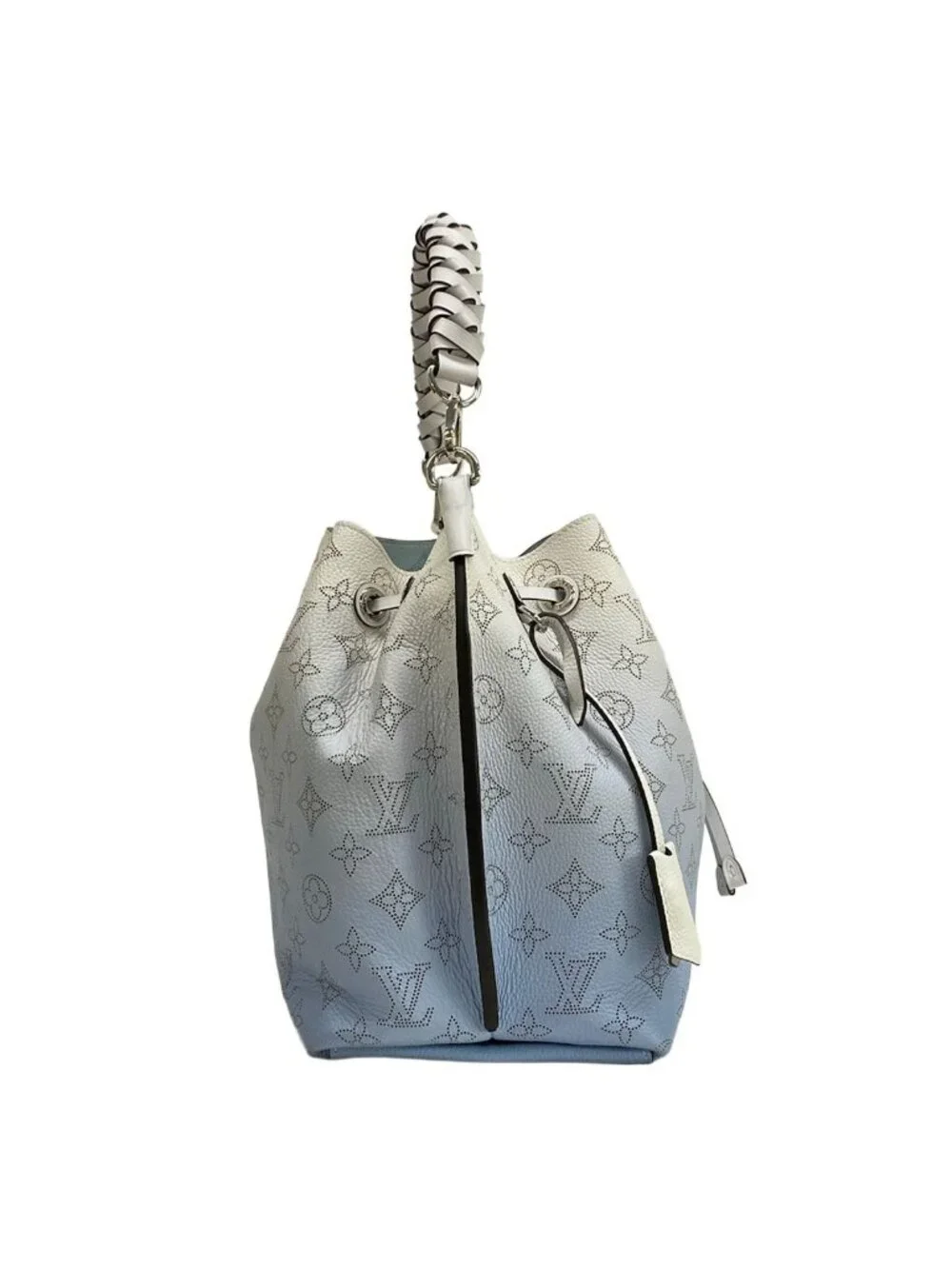 Louis Vuitton Handbag Mahina Mulia Blue Leather Cowhide